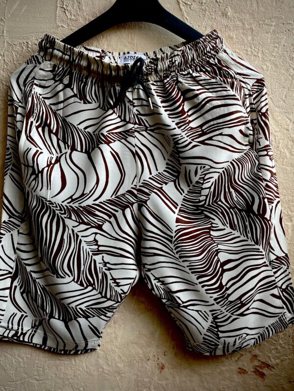 White base with brown Shorts For Men's