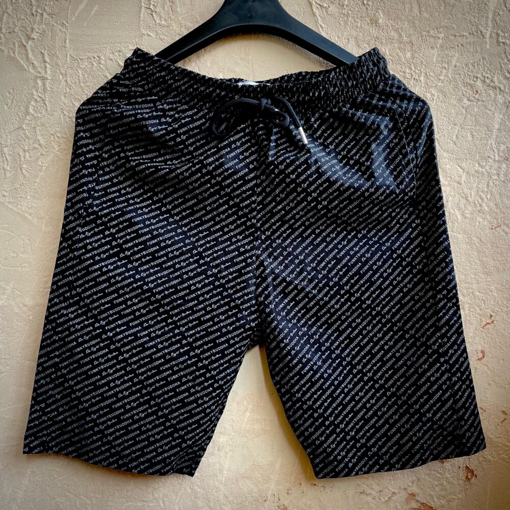 Men's-Printed-Shorts-Black